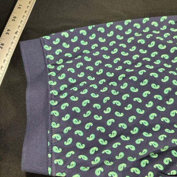 Alan Flusser Polo paisley motif Pattern Green/navy Size Medium - Picture 5 of 8